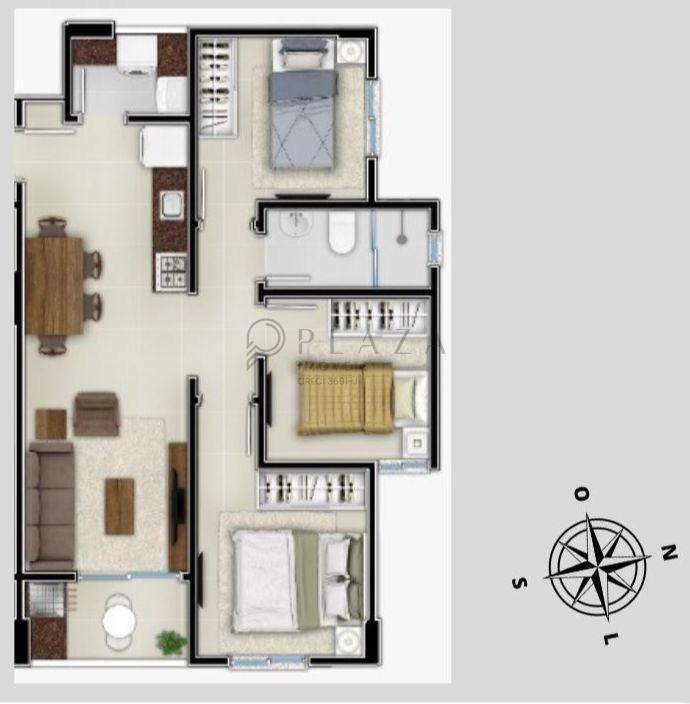 Apartamento à venda com 3 quartos, 57m² no Palmital em Chapecó – Foto 3