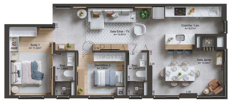 Apartamento à venda com 2 quartos, 76m² no Centro em Chapecó – Foto 3