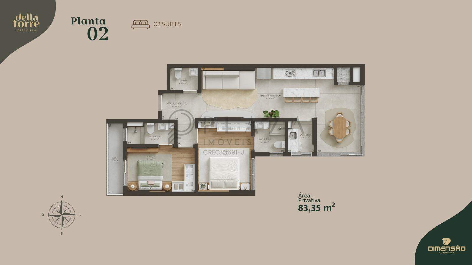 Apartamento à venda com 2 quartos, 83m² no Jardim Itália em Chapecó – Foto 3