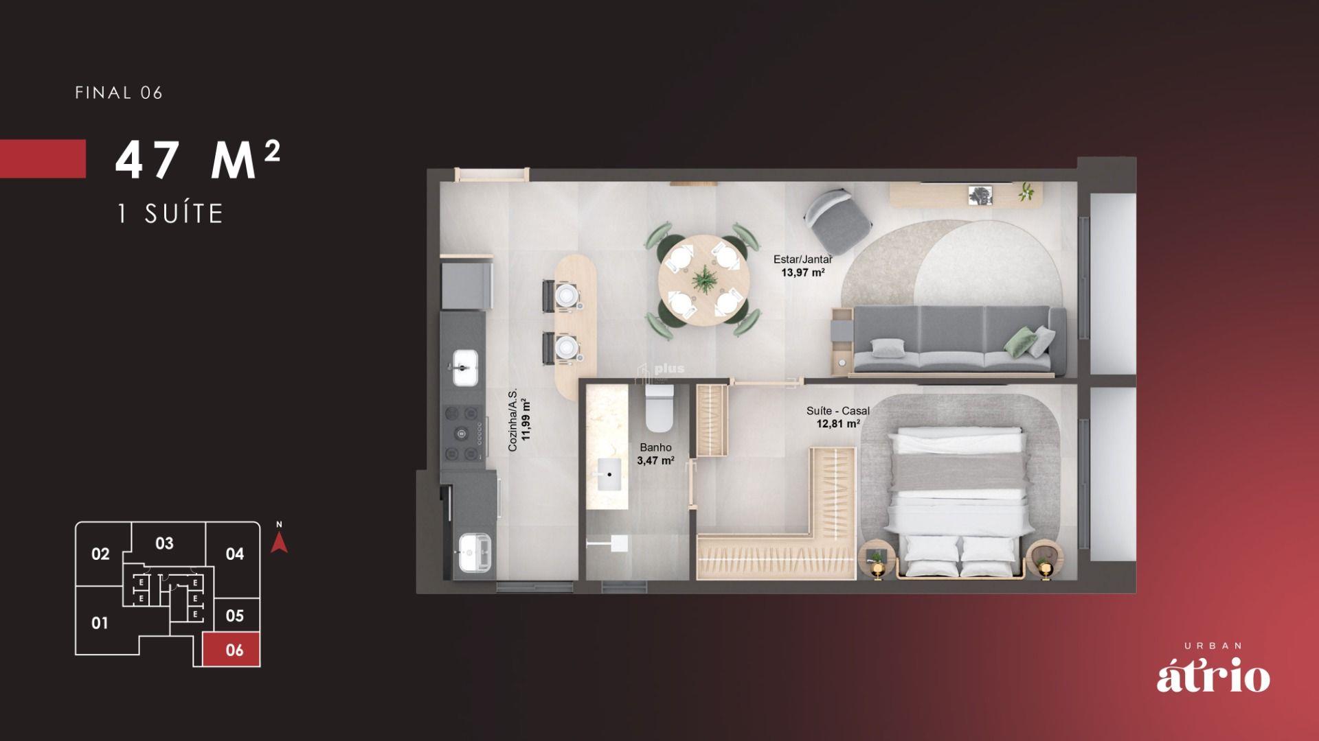 Apartamento à venda no Plano Diretor Sul: 