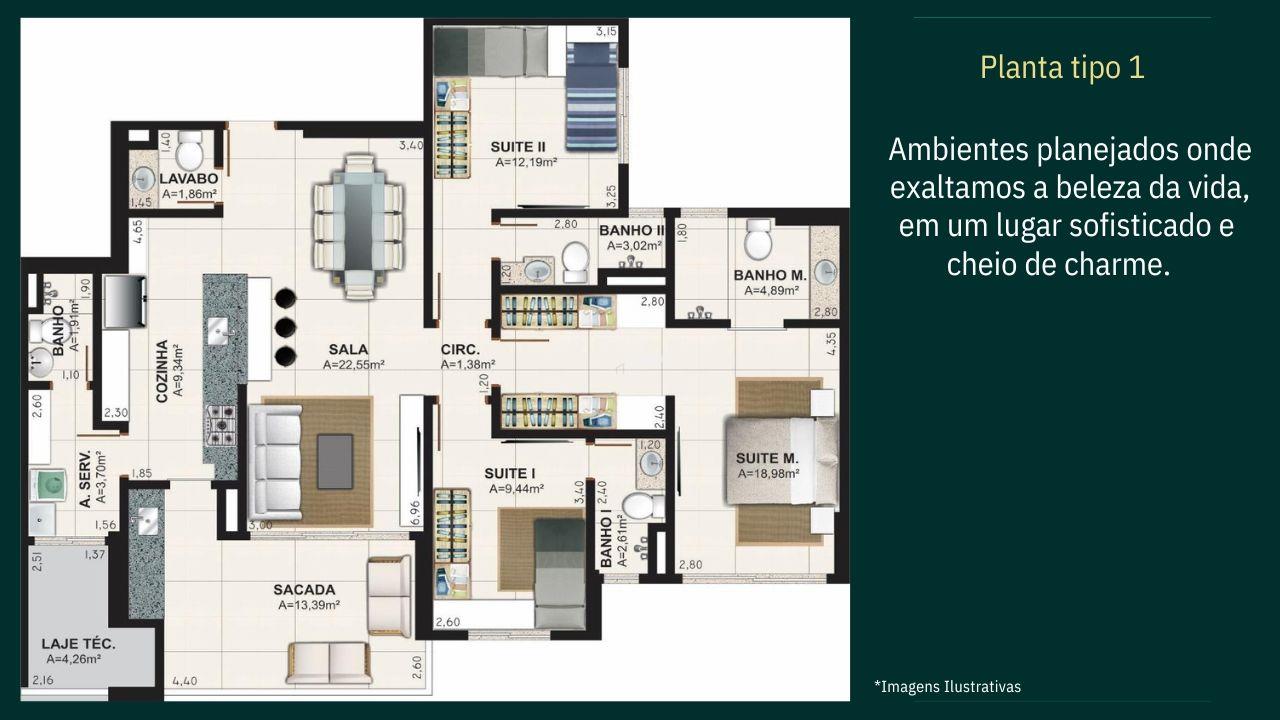 Apartamento à venda no Plano Diretor Sul: 