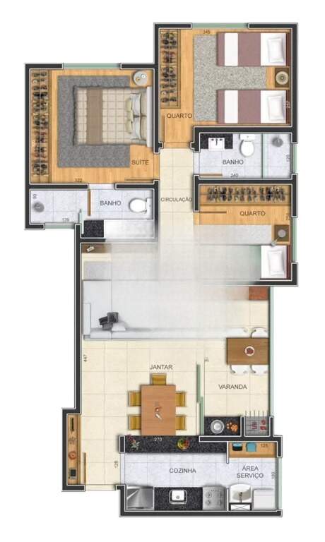 Apartamento à venda com 3 quartos, 74m² - Foto 6