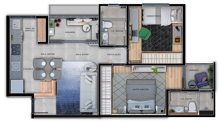 Apartamento à venda com 2 quartos, 62m² - Foto 5