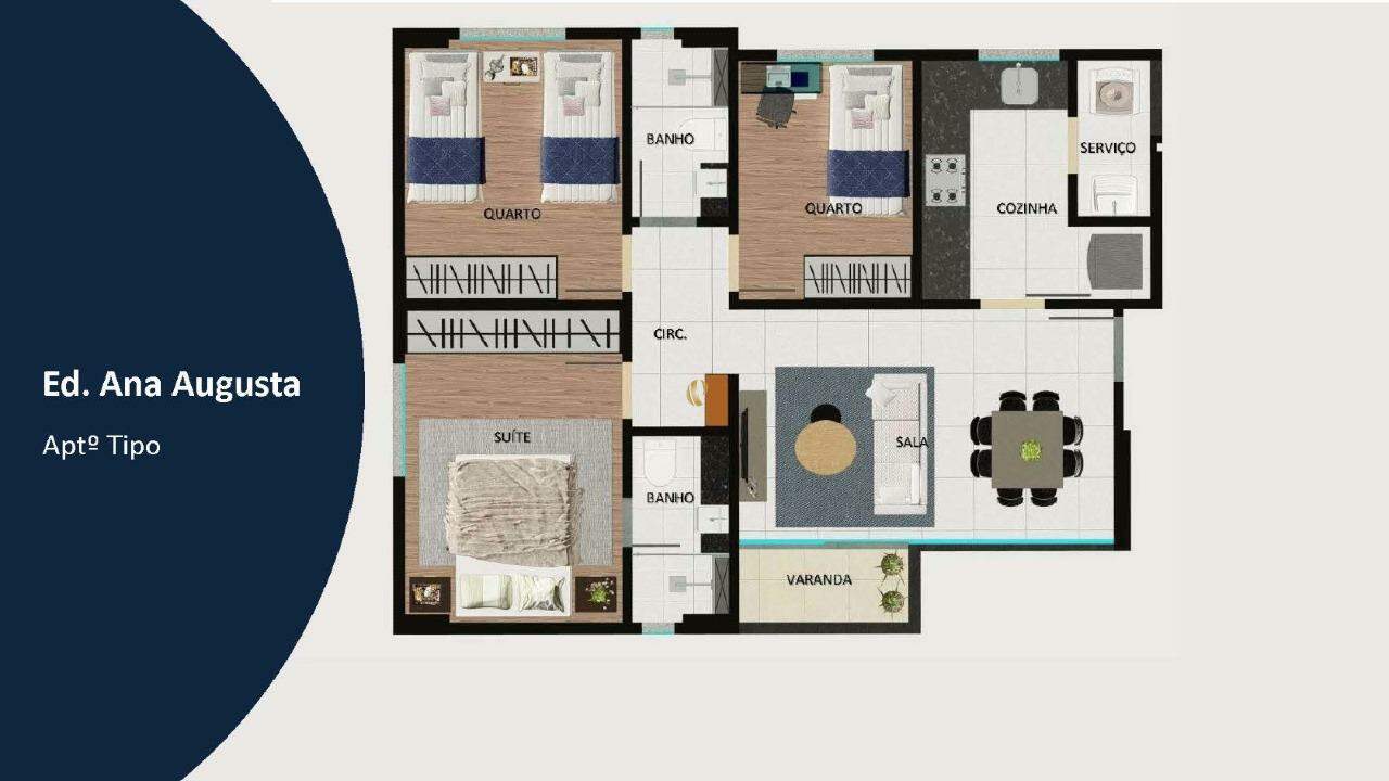 Apartamento à venda com 3 quartos, 65m² - Foto 4