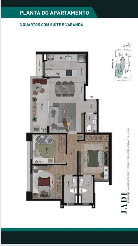 Apartamento à venda com 1 quarto, 63m² - Foto 2