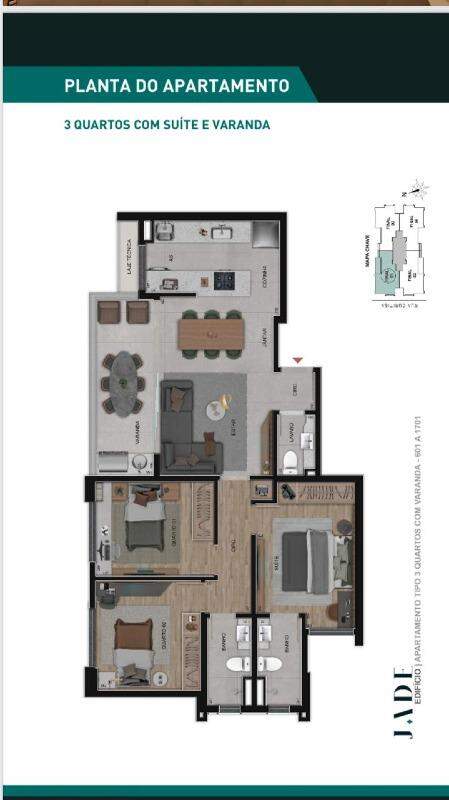 Apartamento à venda com 3 quartos, 84m² - Foto 8