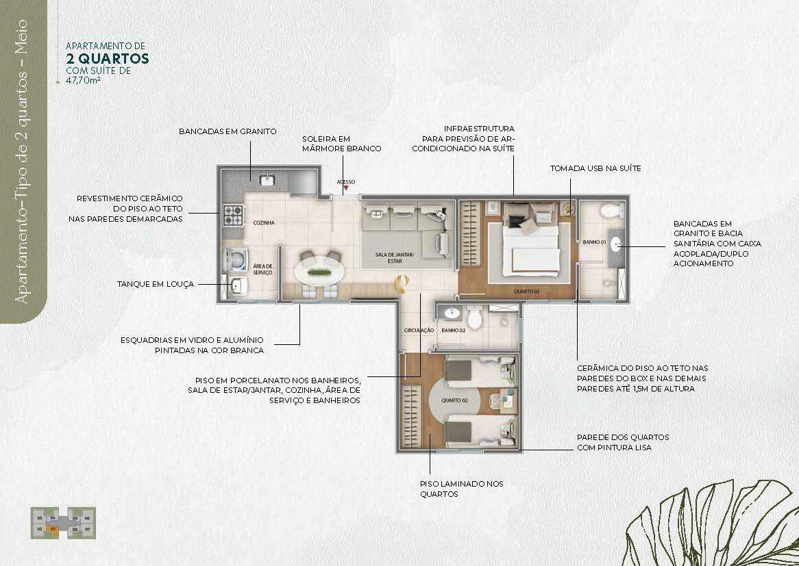 Apartamento à venda com 3 quartos, 47m² - Foto 15