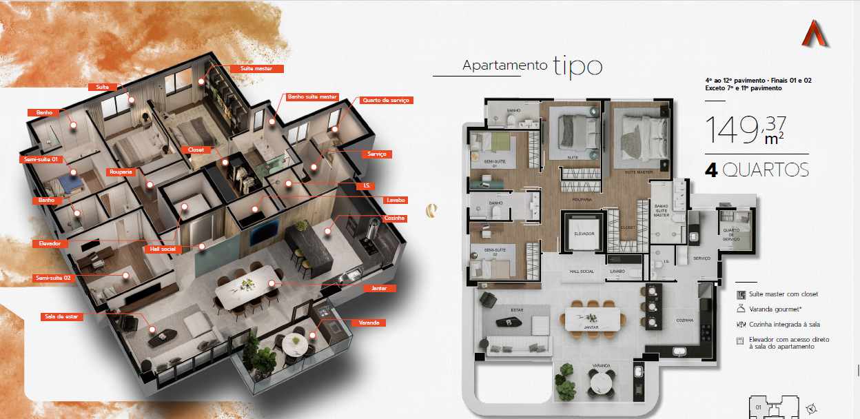 Apartamento, 4 quartos, 189 m² - Foto 11