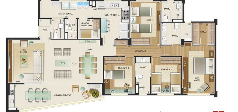 Apartamento à venda com 4 quartos, 166m² - Foto 9