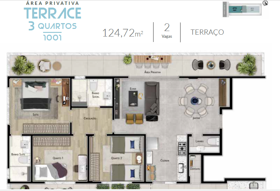 Apartamento à venda com 1 quarto, 62m² - Foto 13