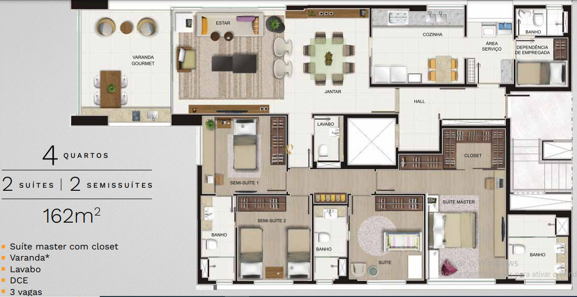 Apartamento à venda com 4 quartos, 162m² - Foto 7