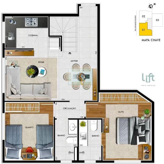 Cobertura, 2 quartos, 84 m² - Foto 4