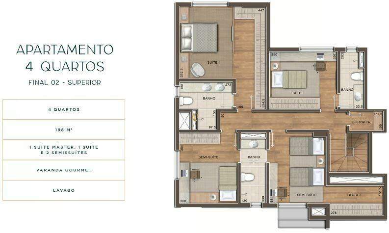 Apartamento para alugar com 4 quartos, 203m² - Foto 15