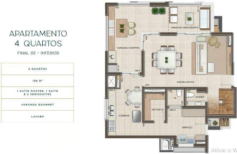 Apartamento para alugar com 4 quartos, 203m² - Foto 14