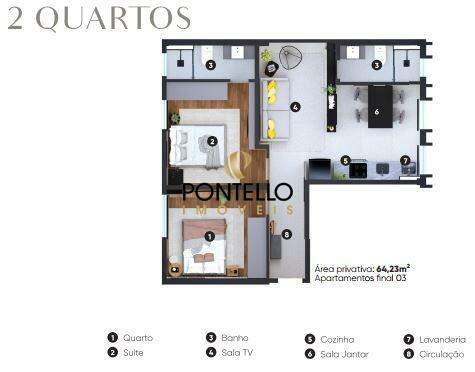 Apartamento, 2 quartos, 64 m² - Foto 12