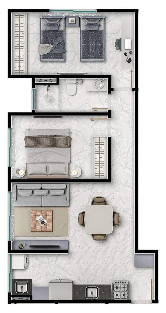 Apartamento à venda no Três Barras: 