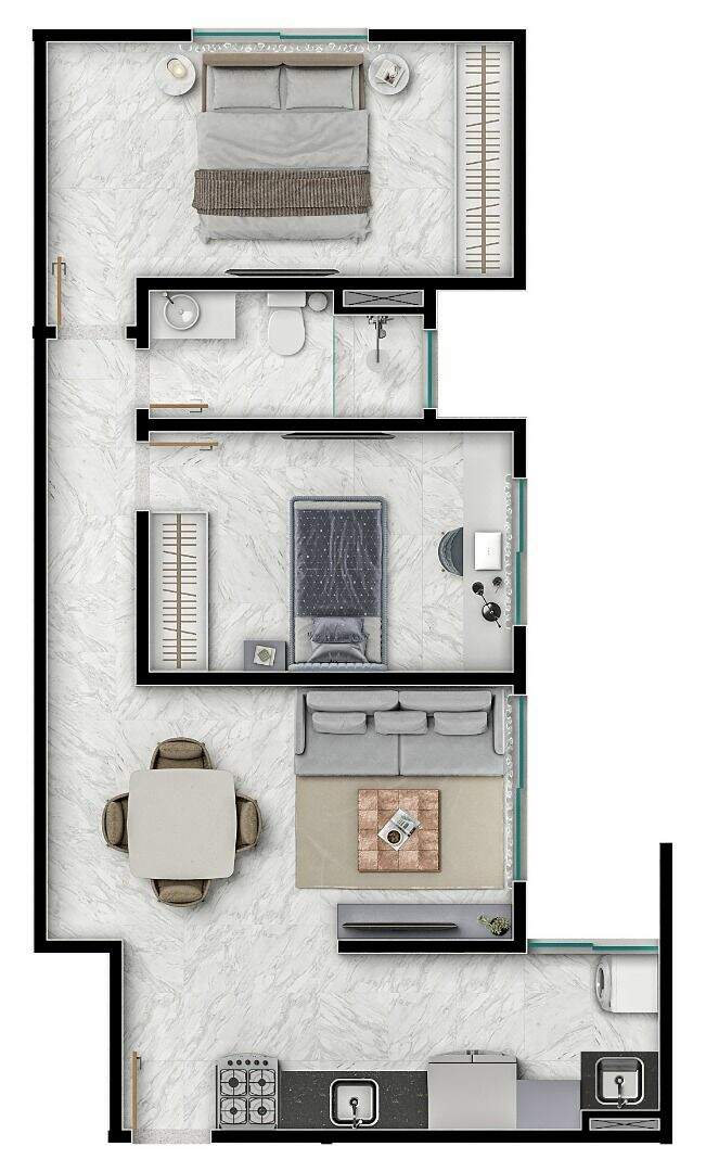 Apartamento à venda no Três Barras: 
