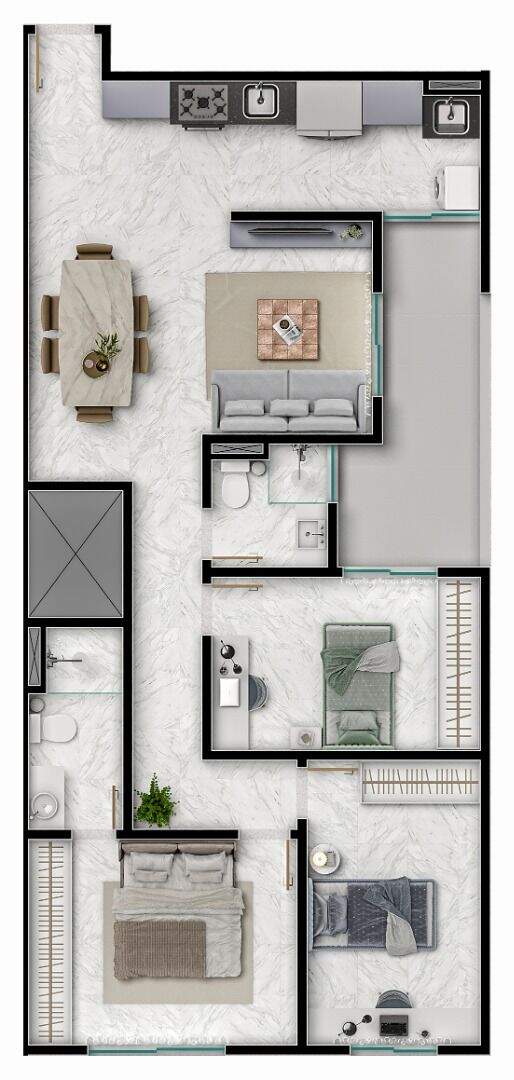 Apartamento à venda no Três Barras: 