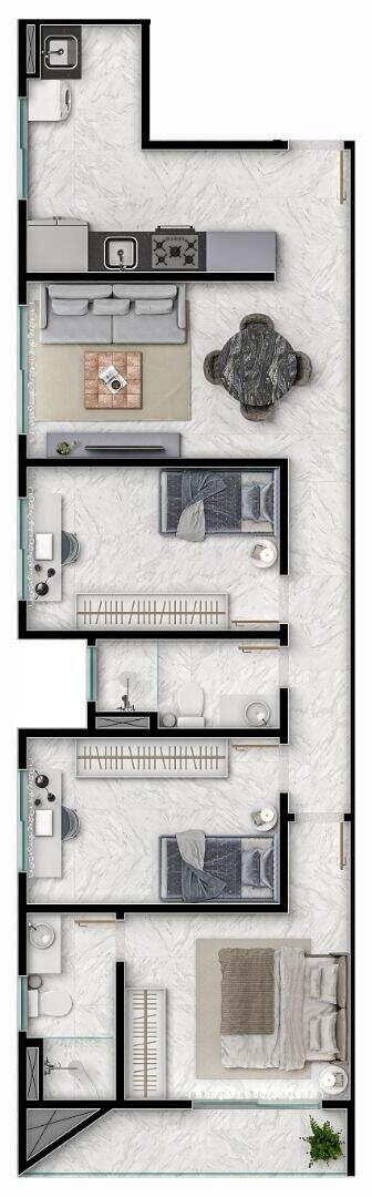 Apartamento à venda no Três Barras: 