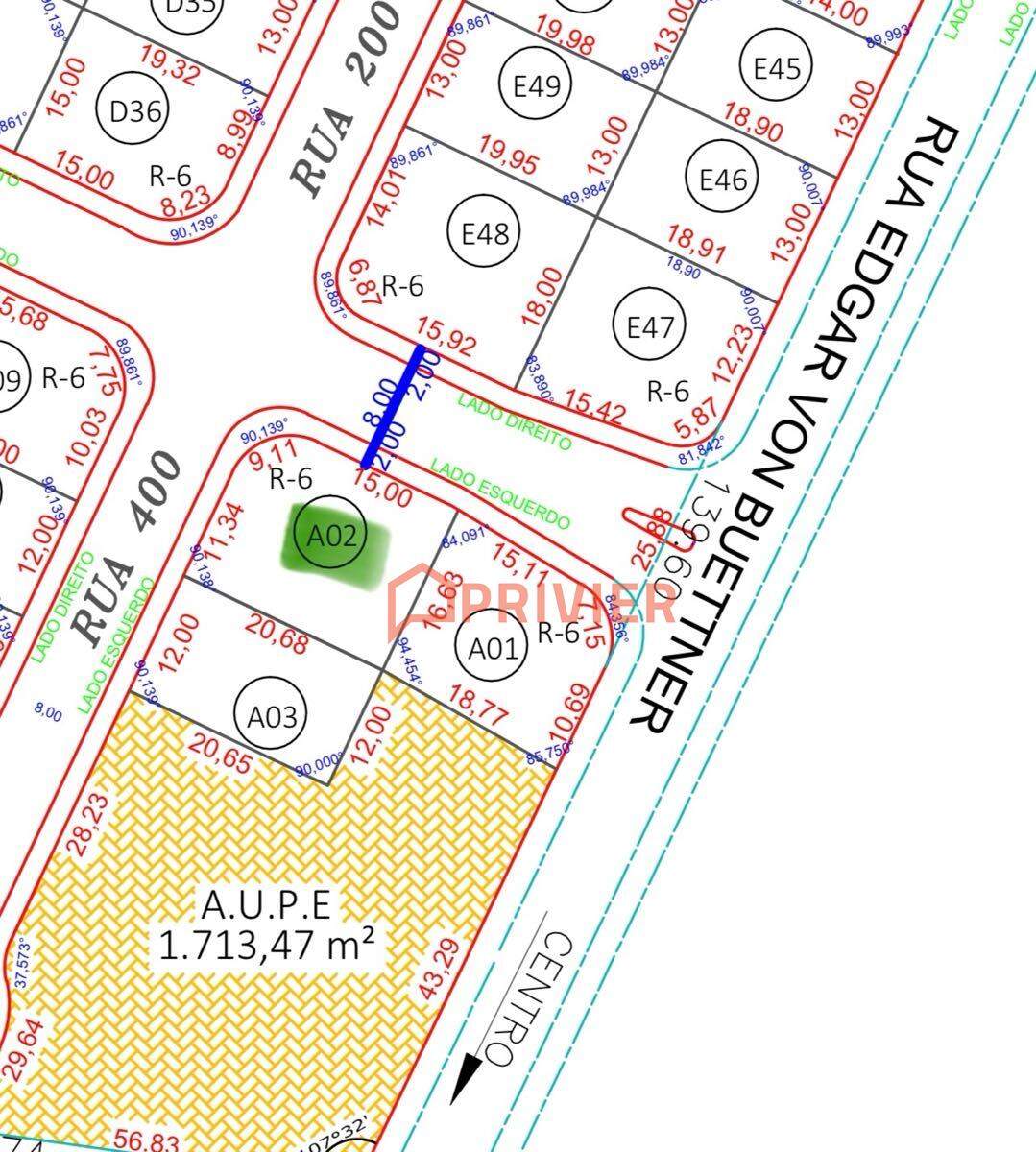 Lote/Terreno de 336m² no bairro Bateas, em Brusque | Eu Corretor