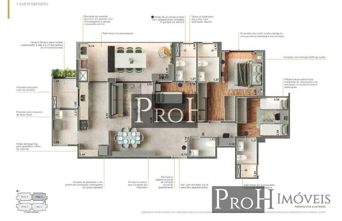 Apartamento, 3 quartos, 112 m² - Foto 3