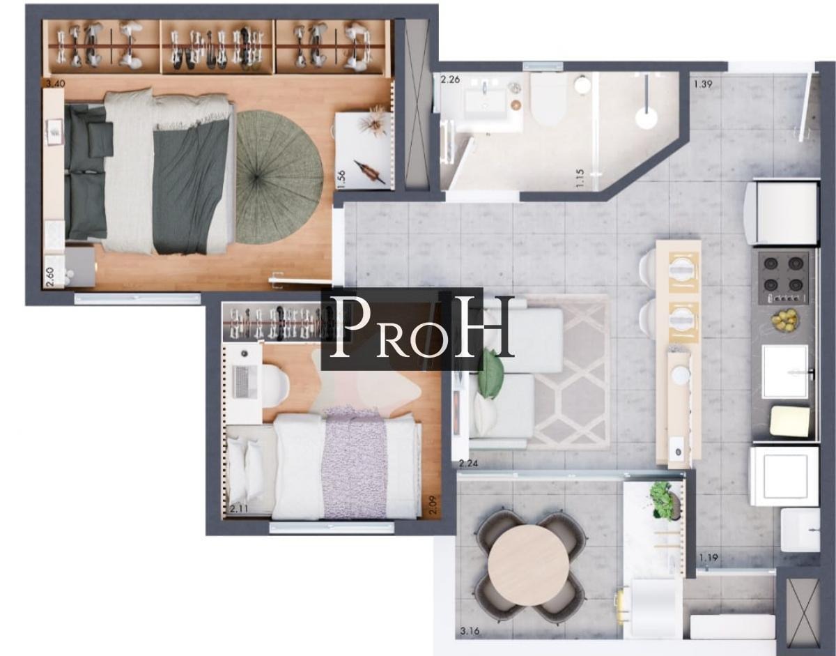 Apartamento, 2 quartos, 37 m² - Foto 17