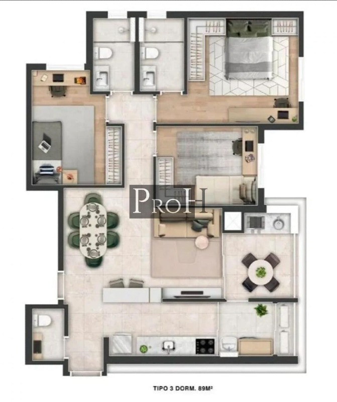 Apartamento, 3 quartos, 89 m² - Foto 8