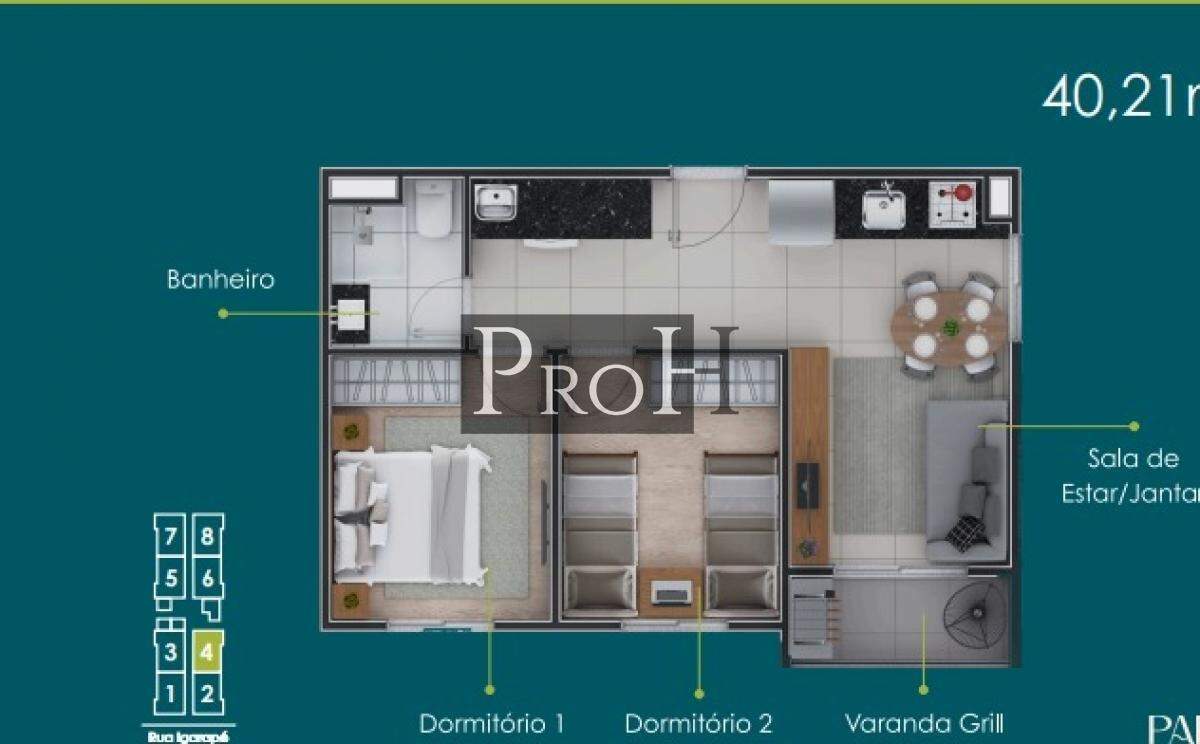 Apartamento, 2 quartos, 40 m² - Foto 10