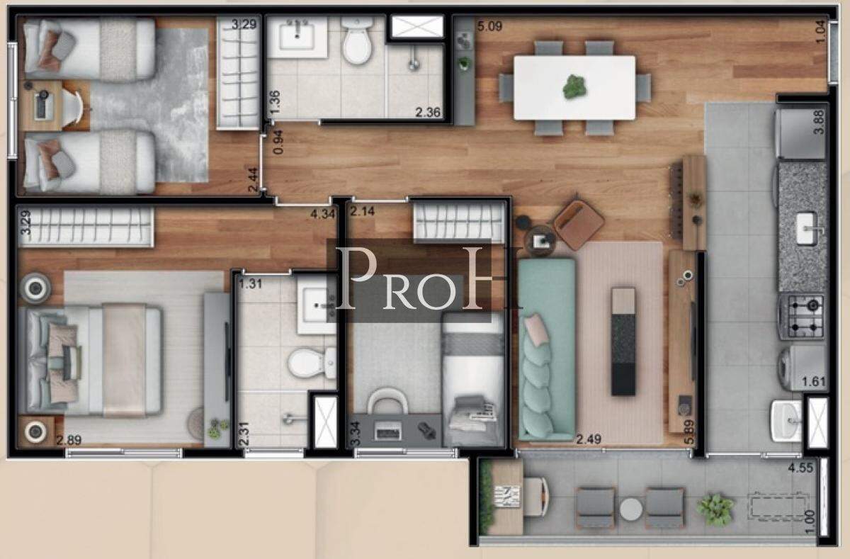 Apartamento, 3 quartos, 76 m² - Foto 14