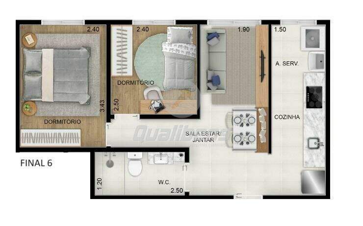 Apartamento à venda no Vila Augusto: 