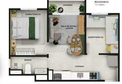 Apartamento à venda no Jardim do Estádio: 