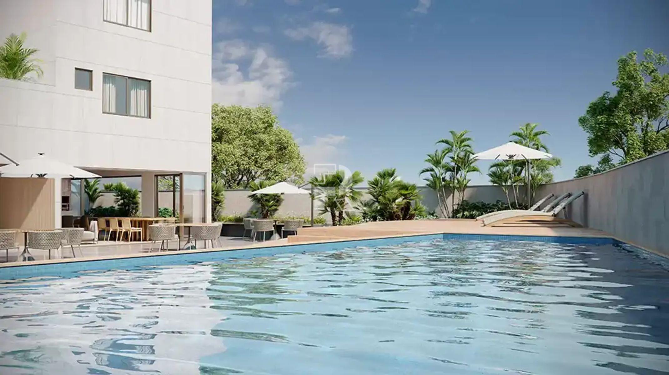 Apartamento à venda no Serra: Piscina com deck