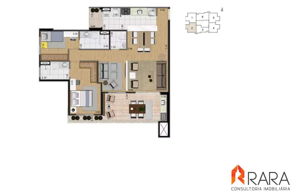 Apartamento para alugar com 3 quartos, 94m² - Foto 32