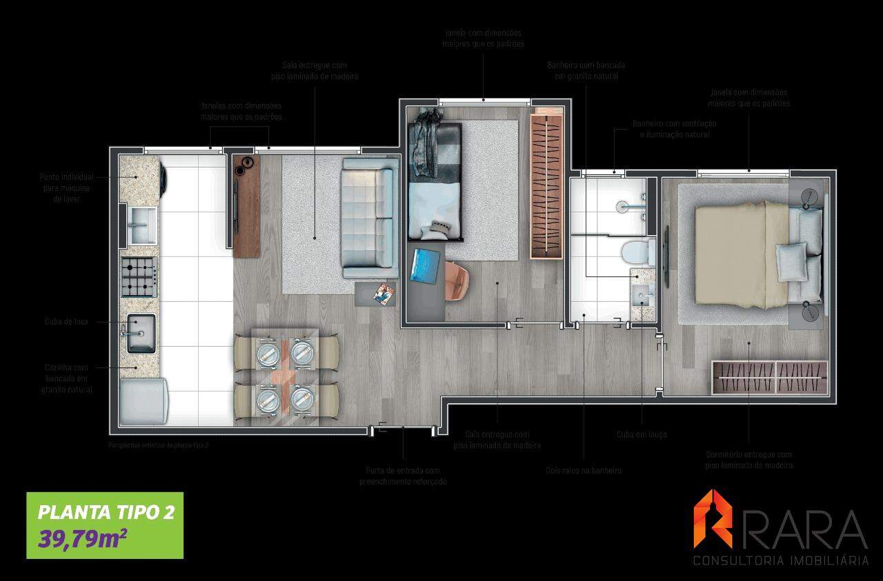 Apartamento à venda com 2 quartos, 39m² - Foto 30