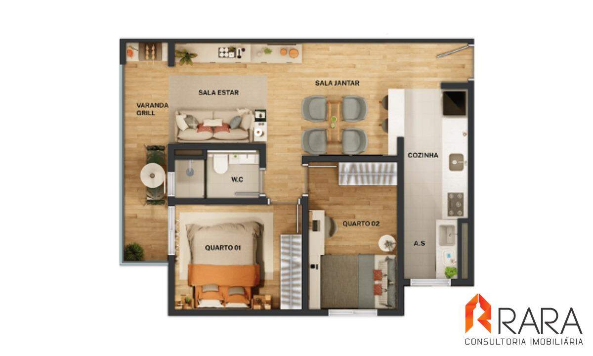 Apartamento à venda com 2 quartos, 56m² - Foto 14