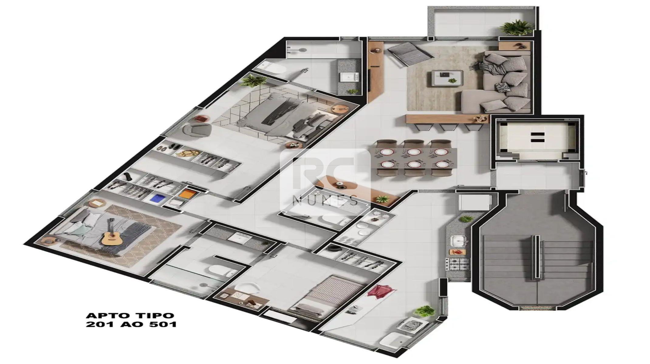 Apartamento à venda no Sion: Apartamento tipo - final 01