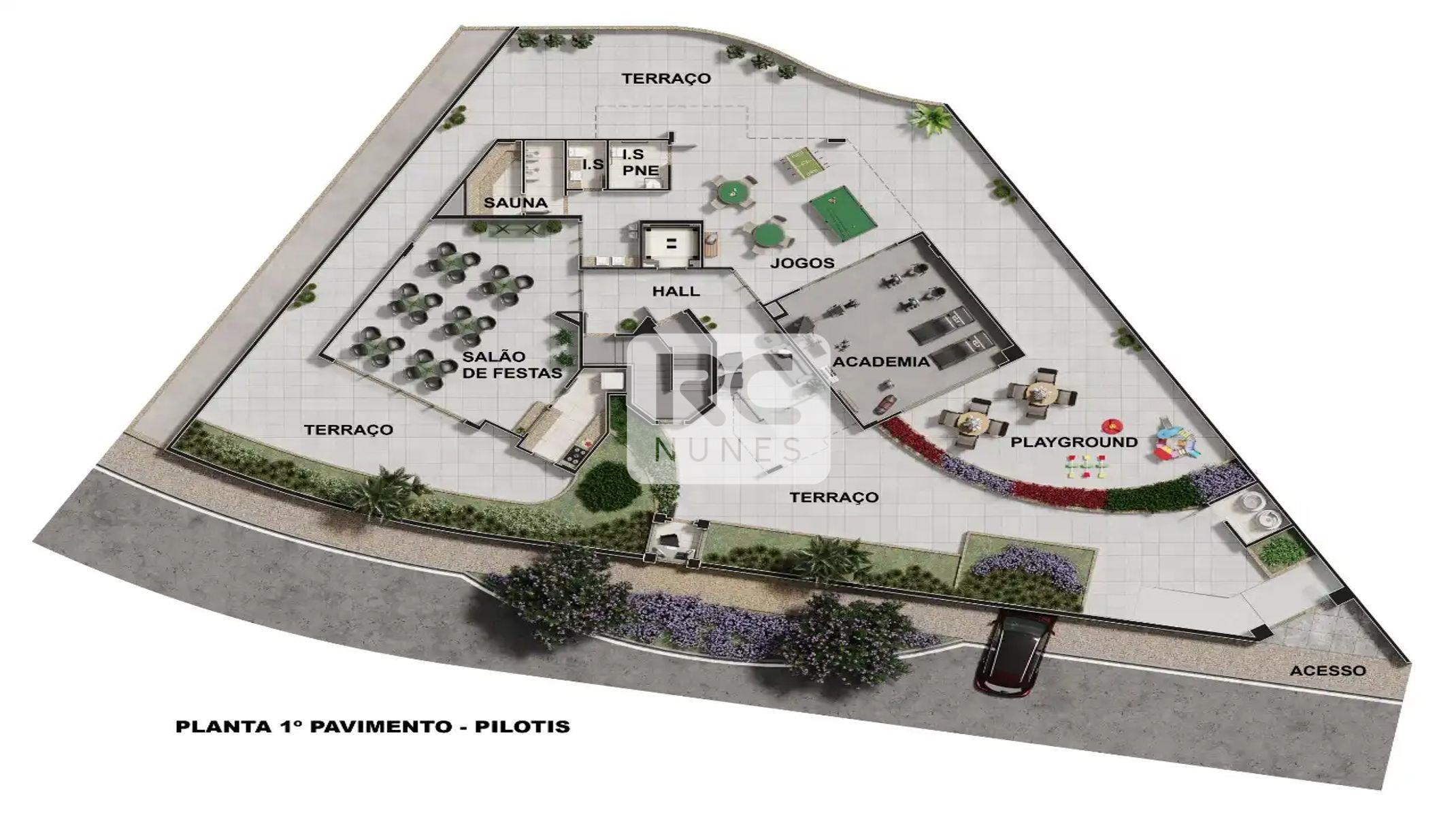 Apartamento à venda no Sion: Pilotis