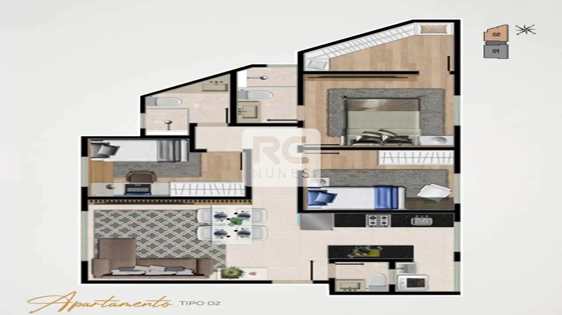 Apartamento à venda no Vila Paris: 