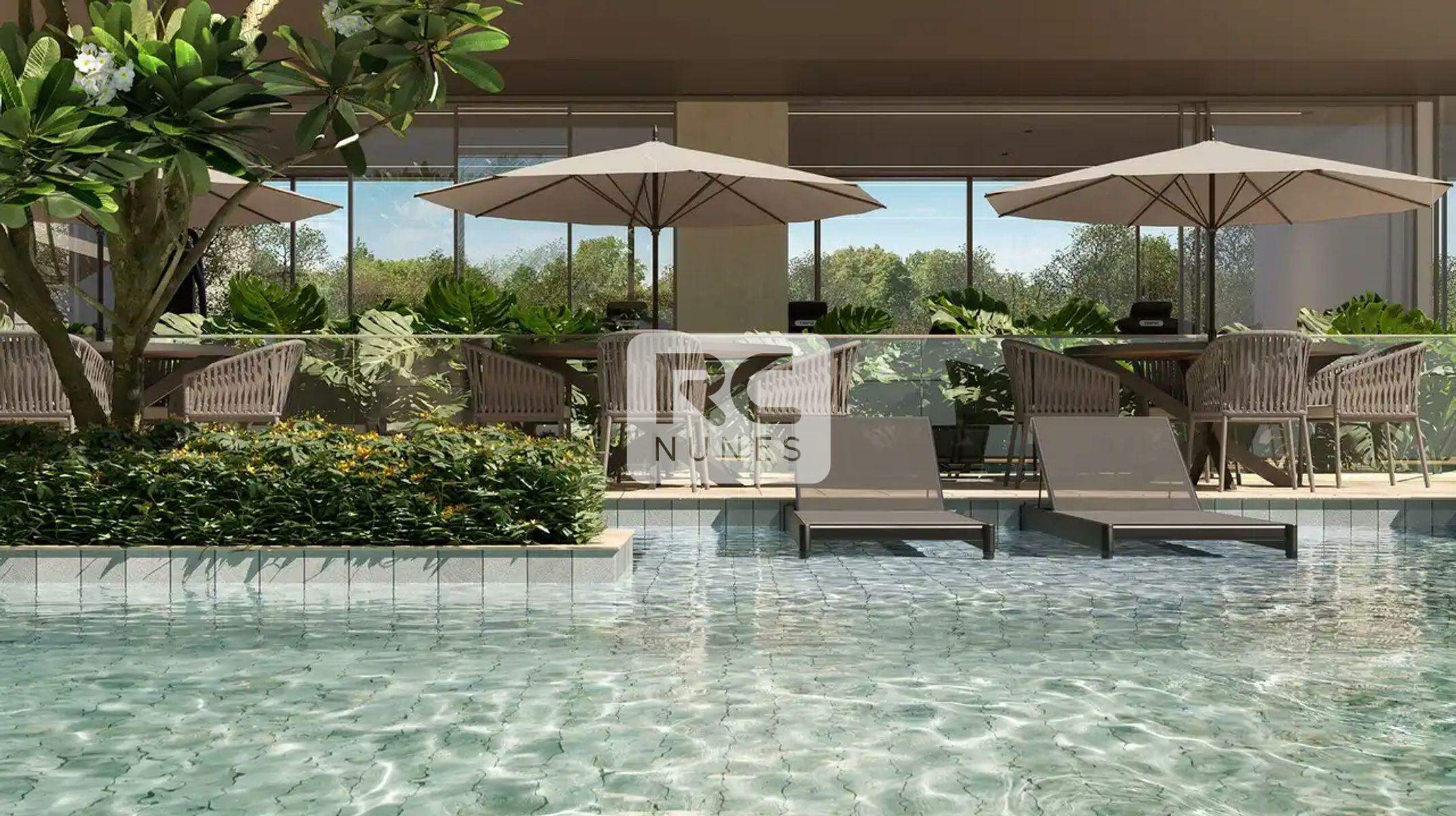Apartamento à venda no Vila da Serra: Piscina com deck e prainha