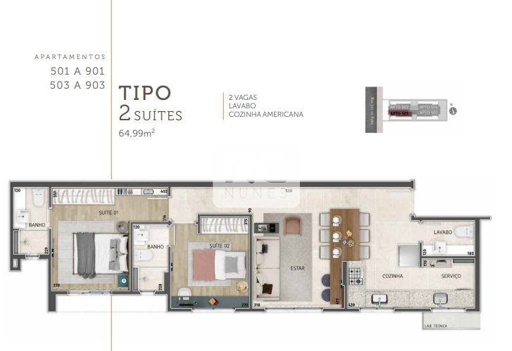 Apartamento à venda no Santo Agostinho: 