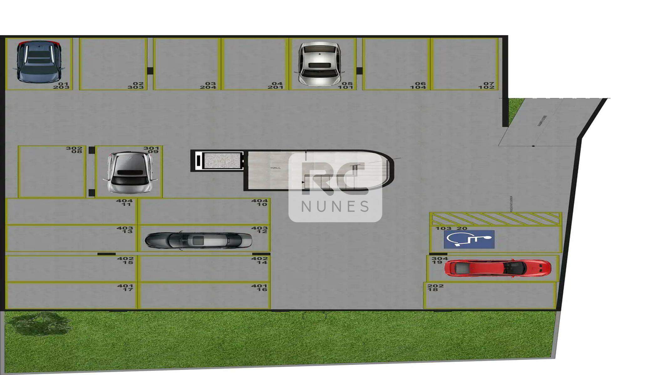Apartamento à venda no Santa Rosa: Place Jaraguá - Mapa de Vagas