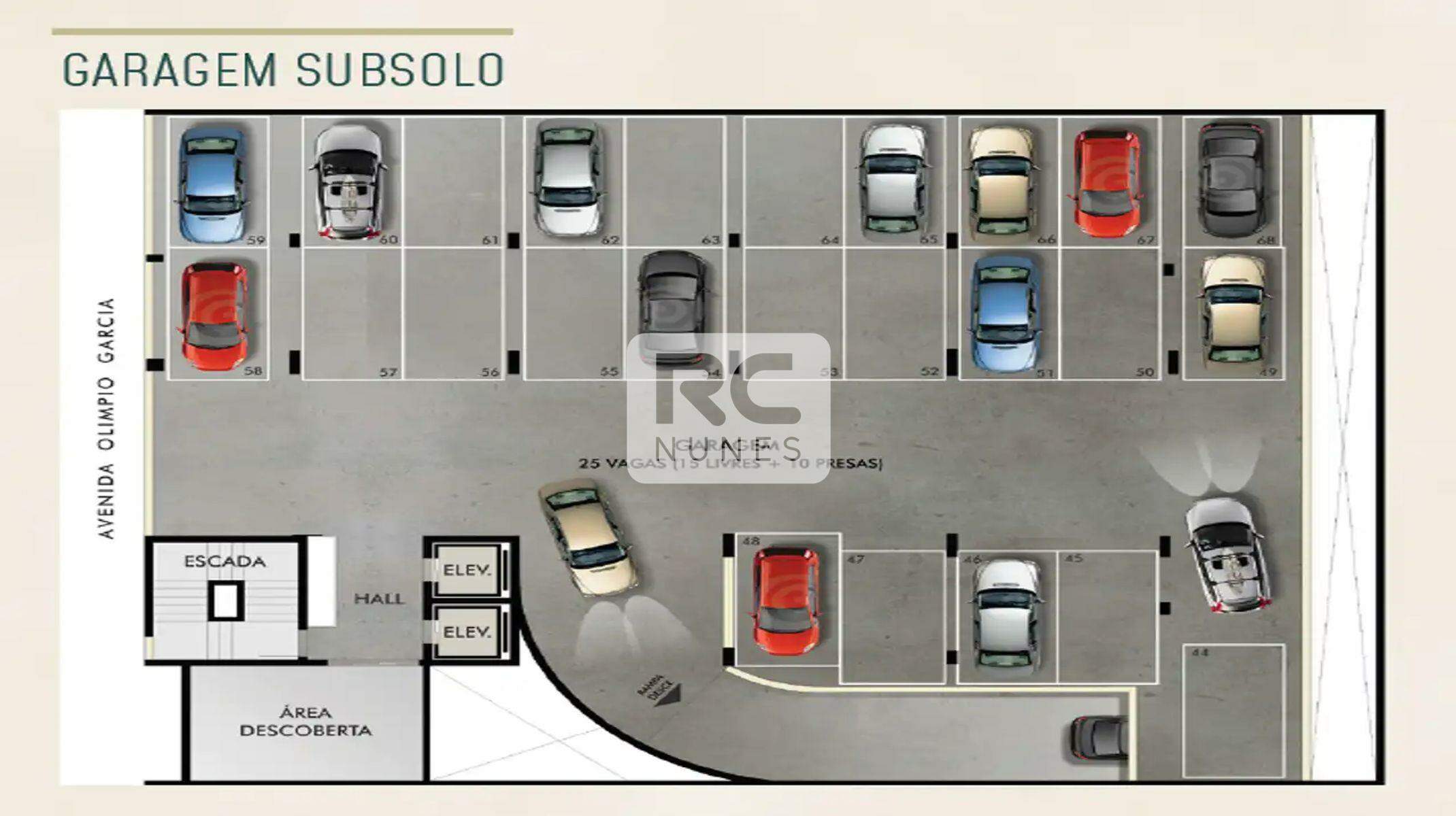 Apartamento à venda no Eldorado: Garagem - subsolo