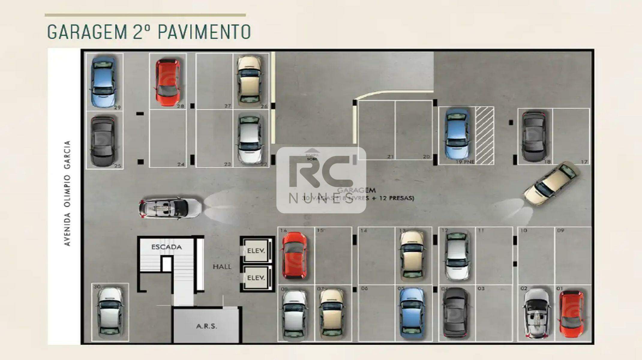 Apartamento à venda no Eldorado: Garagem - 2º pavimento