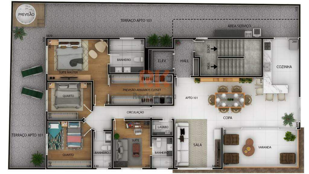 Apartamento à venda no Santa Rosa: 