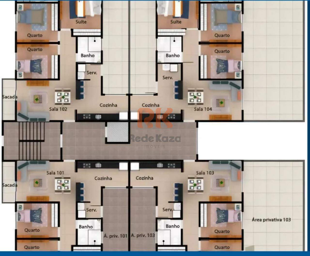 Apartamento à venda no Santa Cruz Industrial: 