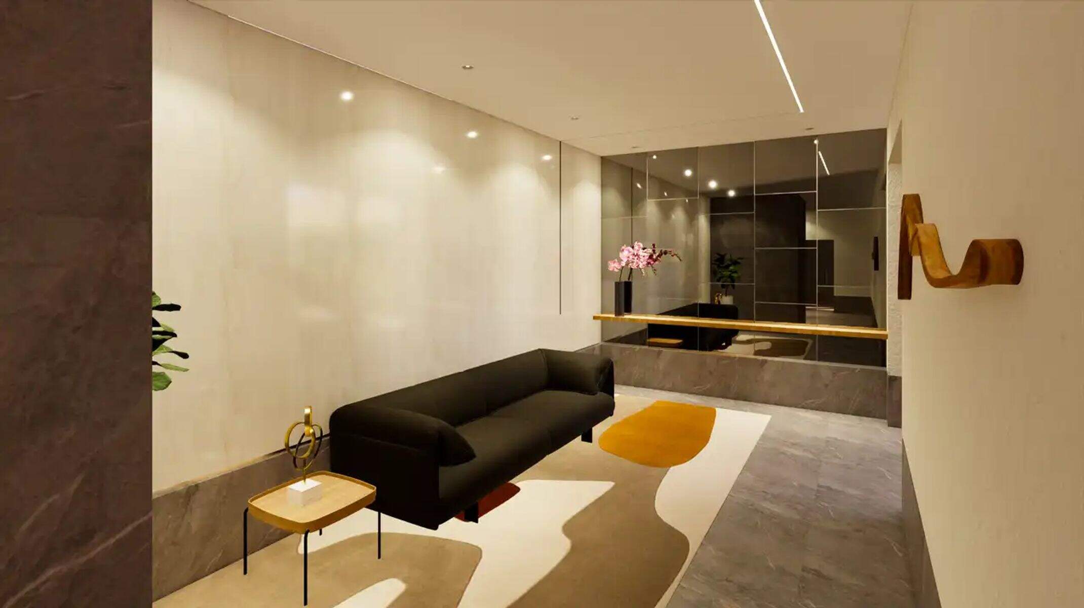 Apartamento à venda no Itapoã: Hall de entrada - Entregue montado e mobiliado