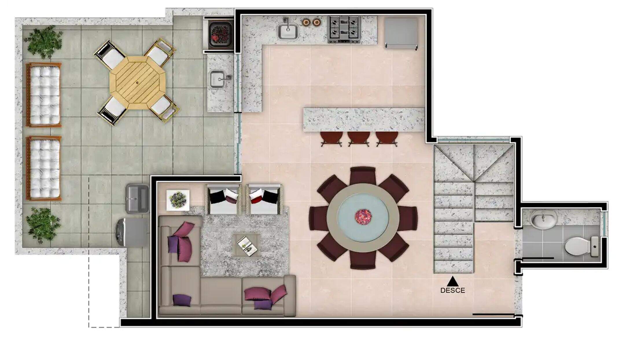 Apartamento à venda no Santa Rosa: Place Jaraguá - 2º Pav. Cobertura