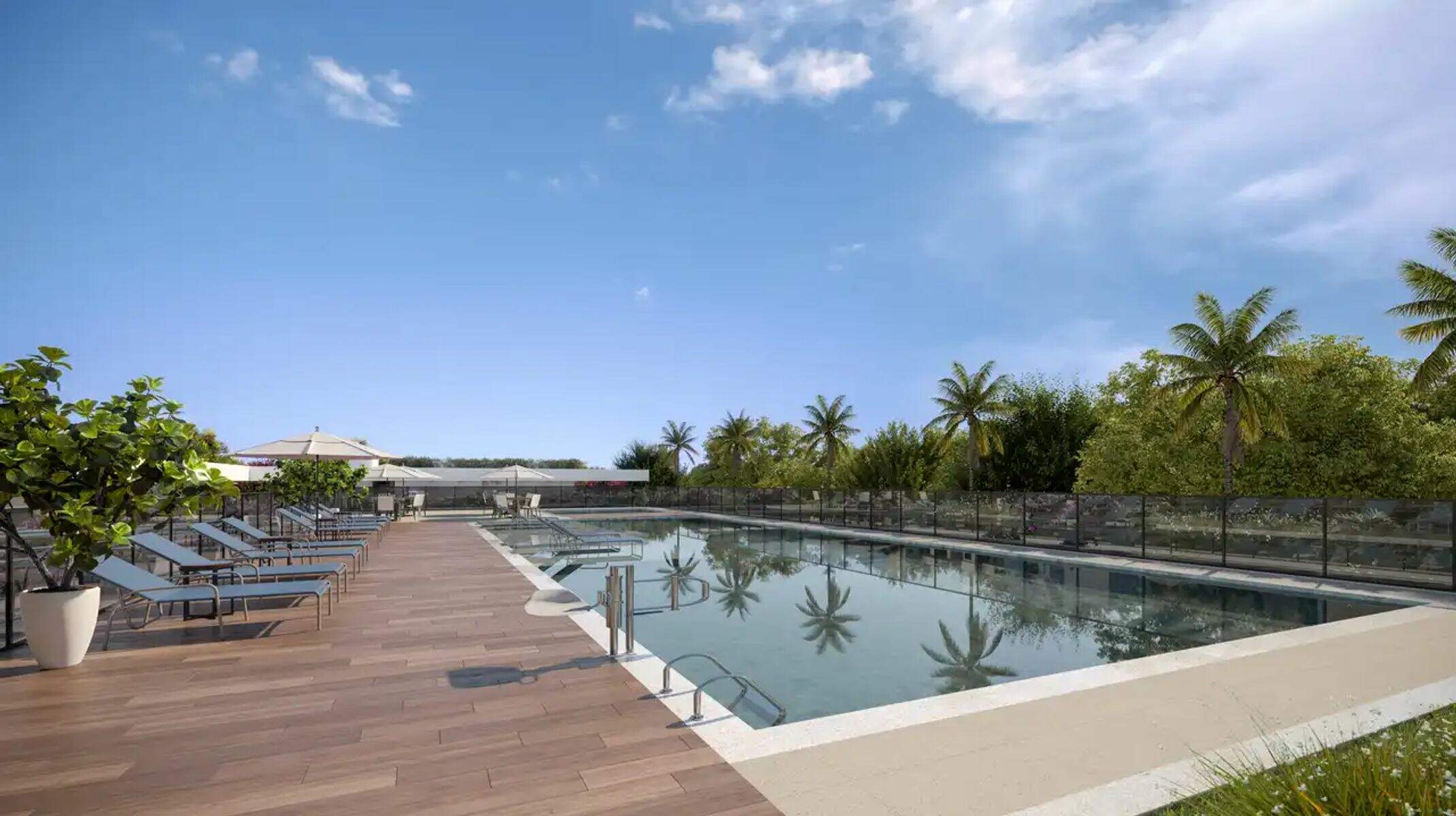Apartamento à venda no Pampulha: Piscinas adulto e infantil com deck