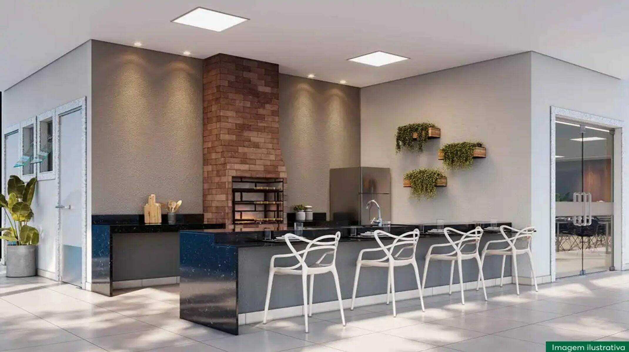 Apartamento à venda no Perobas: Espaço gourmet