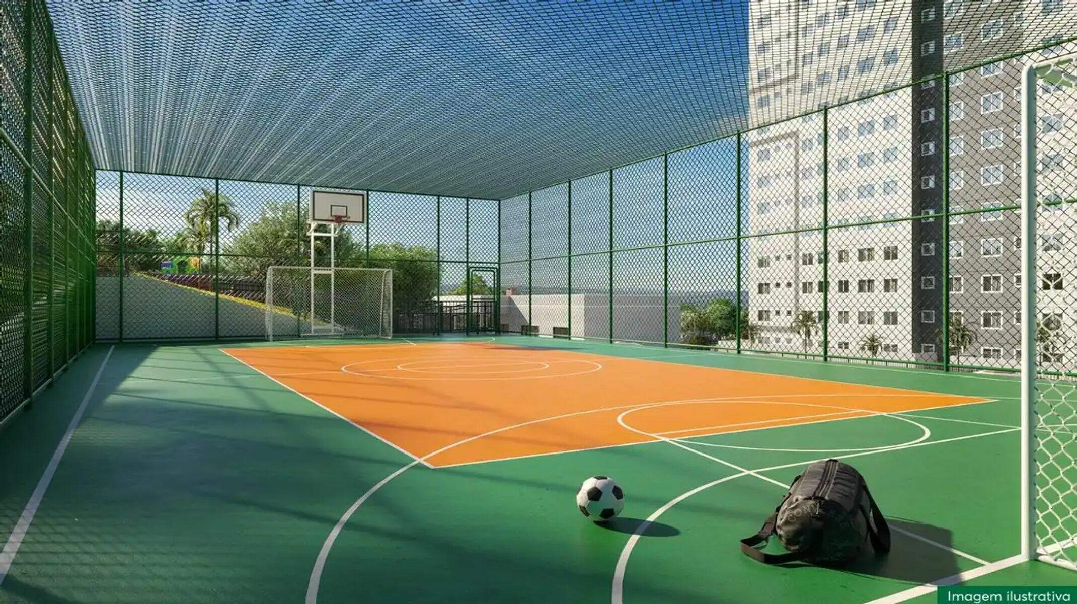 Apartamento à venda no Perobas: Quadra poliesportiva